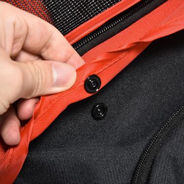 PawHut Складаний візок для собак, переноска для тварин, маленький візок для собак з 3 колесами, сітчасте вікно, кошик для зберігання та ремені безпеки, 109,5x57,5x106,5 см, Червоний