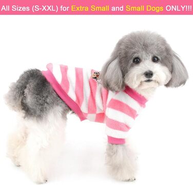 Теплий зимовий пуловер для собак ZUNEA, тепла флісова куртка для цуценят, стильний светр для дівчаток та хлопчиків, рожевий, розмір L (2XL)