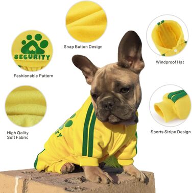 Теплий худі для собак Долахові: м'який пуловер з флісу для маленьких та середніх собак (Чихуахуа, Тедді)