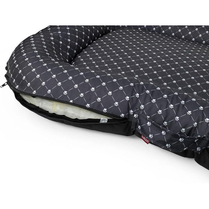 Водонепроникне лежанка для собак - лежанка-матрац з Codura | Для маленьких собак | Сірий колір, розмір XL (105 x 85 см), з принтом лапок