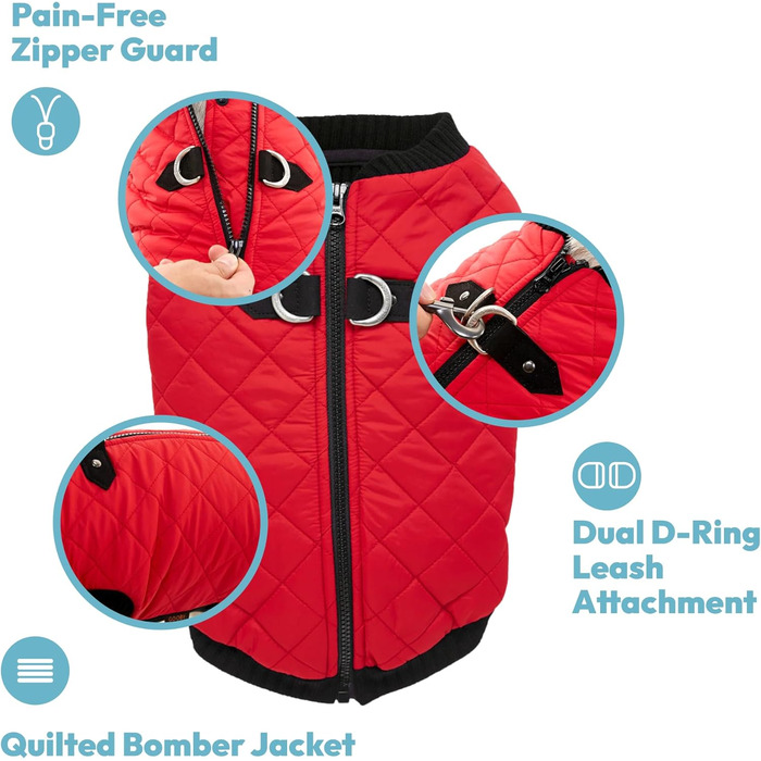 Жилет для собак Gooby Modische, степеневий, з еластичною зоною грудей, ромбовий візерунок, великий розмір (обхват грудей ~43.2 см), помаранчевий/червоний (Sunset Chevron)