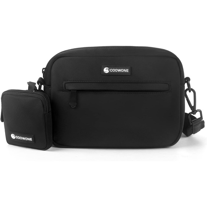 Сумка для ласощів для собак COOWONE - водонепроникна сумка для прогулянок з інтегрованим диспенсером для пакетів, чорна