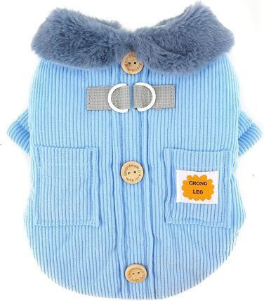 Зунеа Куртка для собак з кордурової тканини, тепла, з флісовою підкладкою, для цуценят, з кільцем D, мила, для холодної погоди, тепла, для чихуахуа, зелена, розмір XS