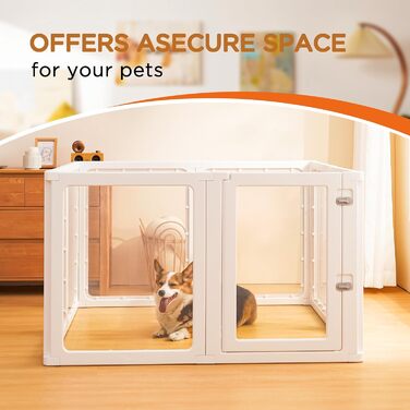 Вольєр для собак Citylife 8-TLG, 75 см, розкладний, для собак, котів, кроликів, 120x120x75 см