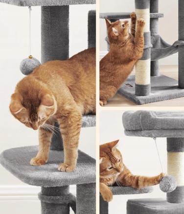 Низький когтеточка-ліжечко для котів Feandrea у вигляді вежі