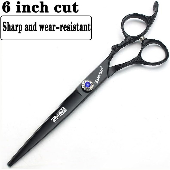 Професійні ножиці для перукарів 6/7 дюймів з візерунком троянд, комплект 2 шт., японська сталь