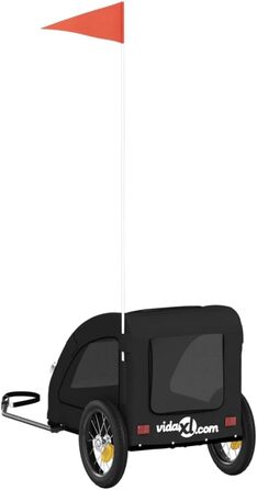 Причіп для собак Oxford, 124x53x53 см, чорний - універсальний для маленьких та великих тварин