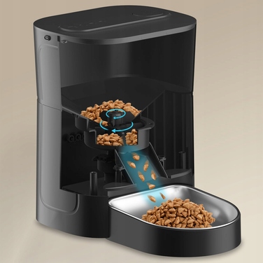 Автоматична годівниця Balimo для котів та собак з нічним підсвічуванням, чорна, 3 л