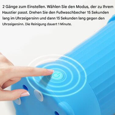 Портативний очисник для собак, USB-зарядка | Автоматичний очисник для дому та прогулянок | Для середніх та великих порід, цуценят (Блакитний)