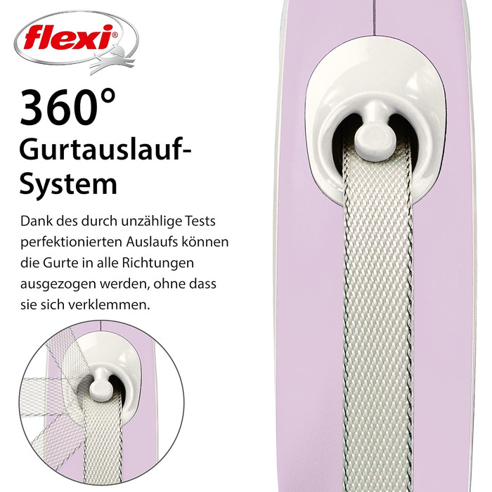 Рулетка для собак Flexi New Comfort, розова, розмір M, 5 м