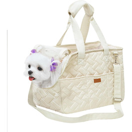 Транспортна сумка для собак та котів до 5 кг – переноска для маленьких тварин, складна, дихаюча, з ременем безпеки, ідеальна для прогулянок, подорожей та авто (35x25x15,5 см)