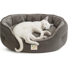 Заспокійливе ліжко для собак Mittel – м'яка матрацна подушка проти тривоги для собак, що підходить для переносок, сіре, (51 x 48 x 15 см)