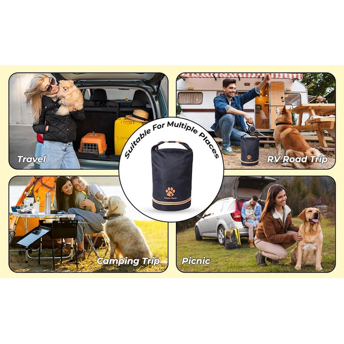 Сумка-переноска для тварин Maple Rock, 20 л, для подорожей, кемпінгу, з контейнером для корму, 84 чашки
