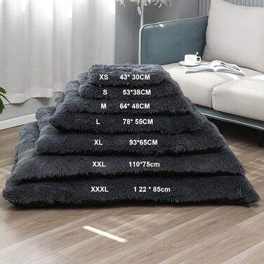 М'яке ліжко для собак та котів Rectangular, великий розмір, 65x50 см, колір кавовий