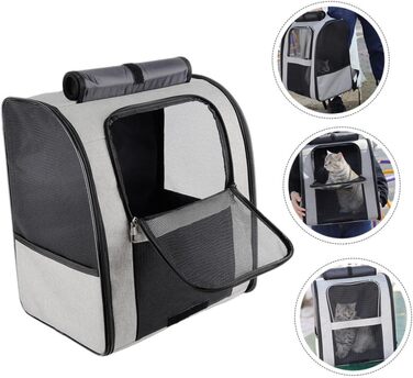Транспортна сумка для домашніх тварин SHINEOFI з великим об'ємом, дихаюча, рюкзак для котів з практичними кишенями, зручний для подорожей
