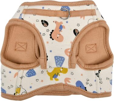 Шлея Puppia MINMI Step-in для собак, проти ривків, для прогулянок і дресирування, бежевий, розмір L, для малих і середніх порід