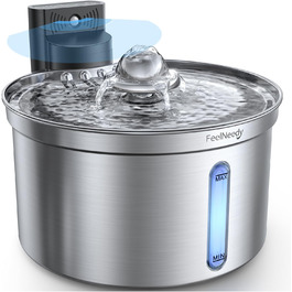 Автоматичний фонтанчик для котів та собак FEELNEEDY FN-W19, 3.5L, з датчиком, бездротовий, з акумулятором 4000mAh, 3 режими, з фільтром з активованого вугілля