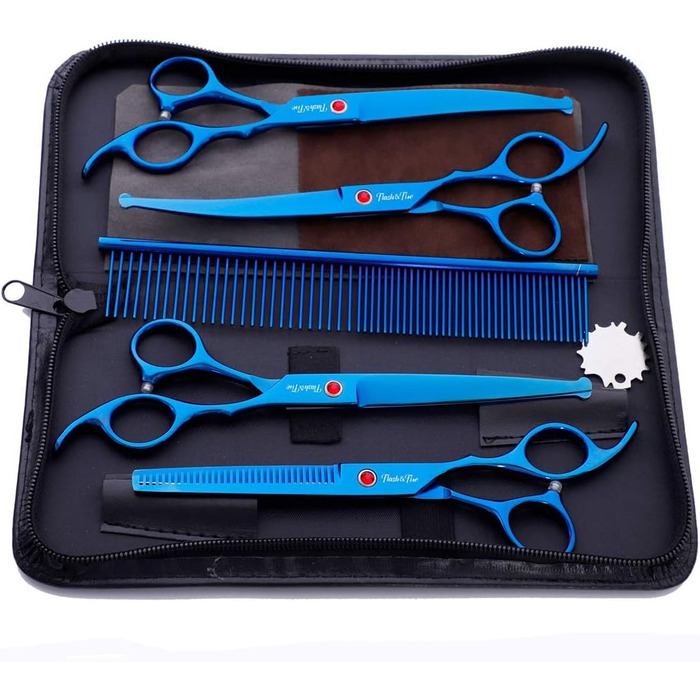 Набір для грумінгу тварин: 4 професійні ножиці з нержавіючої сталі для собак, котів та інших домашніх улюбленців