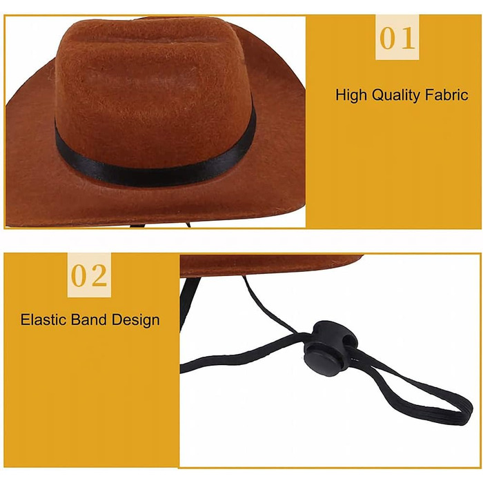 Костюм ковбоя для котів та собак (2 шт.) з капелюхом та банданою, для вечірок, косплею та щоденного використання