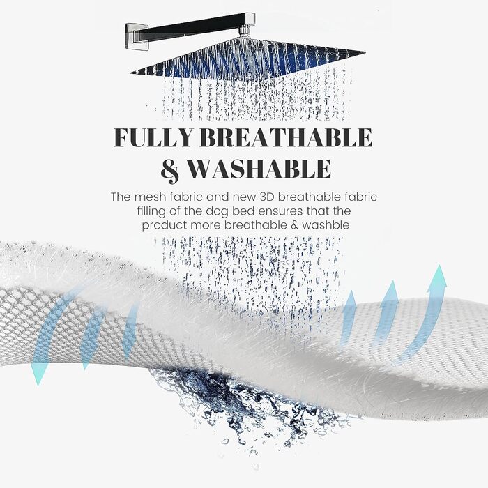 Килимок для собак Johnear: м'яке ліжко-подушка для захисту дивану, великий, середній, маленький, 110x105x15 см, бежевий