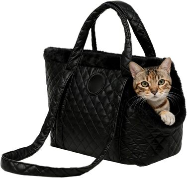 Сумка-переноска для домашніх тварин, регульована через плече, для прогулянок та подорожей | М'яке флісове підкладка з дихаючими сітковими вставками, кишеня для підтримки, для цуценят та кошенят