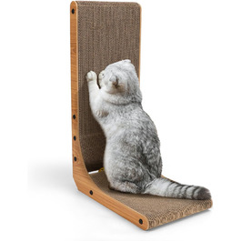 Котячий будиночок-кіготь Nobleza: кутовий, 60 см, з іграшкою, з гофрокартону