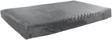 Ортопедичне ліжко для домашніх тварин Petmaker - яйцеподібна конструкція та піна з ефектом пам'яті, знімний чохол, сірий колір, розмір L 117 x 69 x 10 см