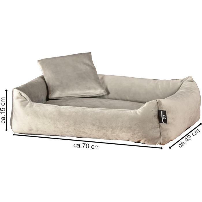 М'яке та зручне ліжко для собак Roé - ліжко-печеринка для маленьких собак, включає пакети для збору відходів (M, Taupe)