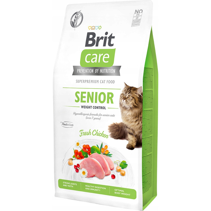Сухий корм Brit Care Cat Grain Free Senior для літніх котів, 7 кг