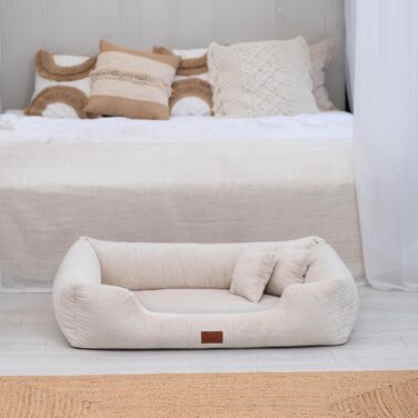 Ортопедичний лежак для собак Candy, середній/маленький розмір - м'який лежак для собак, килимок для собак з плюшу, антиковзкий, м'який, довговічний, зносостійкий, міцний (XXXL+|160x110 см, кремовий)