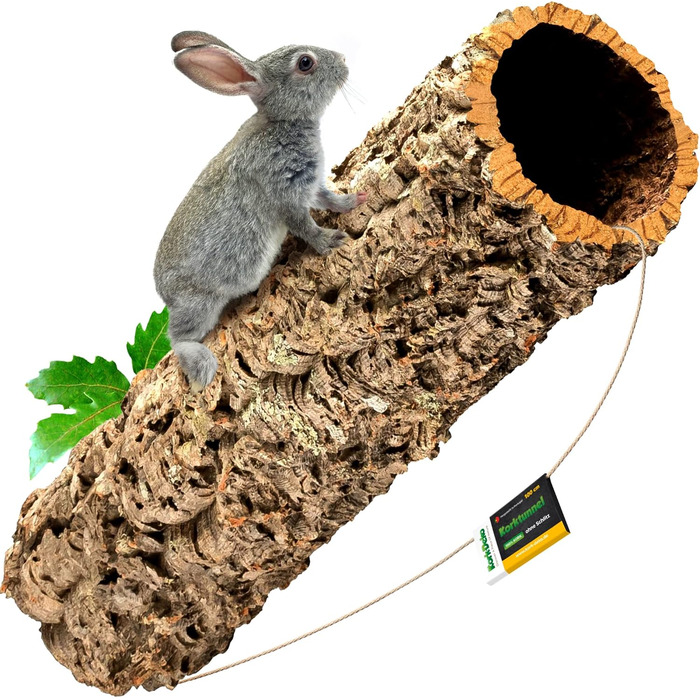 Декор з корка XXL: велика коркова трубка, тунель, кора, очищена та дезінфікована, 100 см, Ø 11-14 см