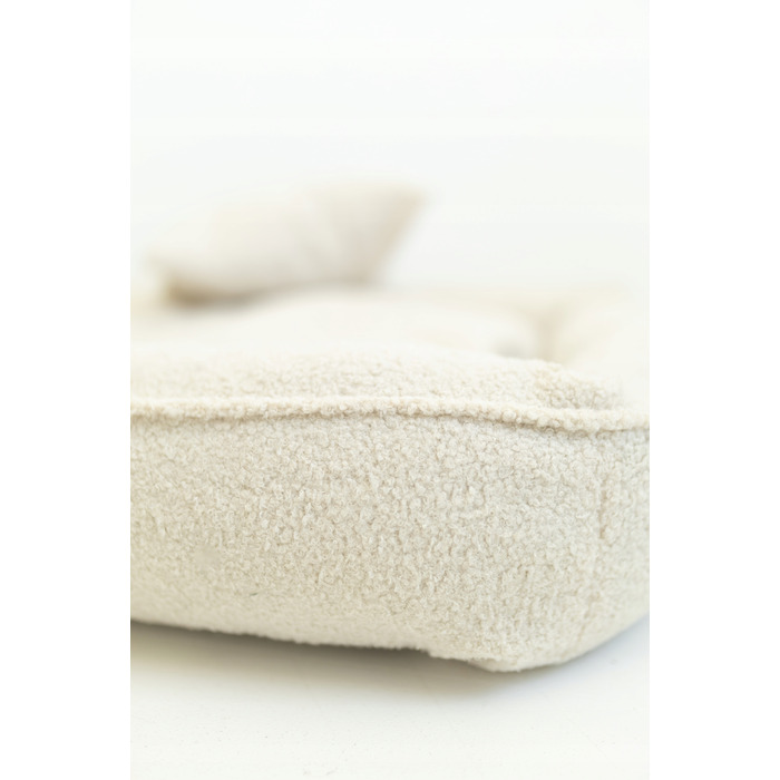 Преміум лежак Boucle Ecru — 60x50 см — для собак та котів (йорк, мальтезе)