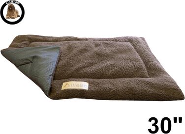 Ліжко-трансформер для собак Ellie-Bo з твіду та штучного хутра, 61 см, 71x4x48 см, коричневе