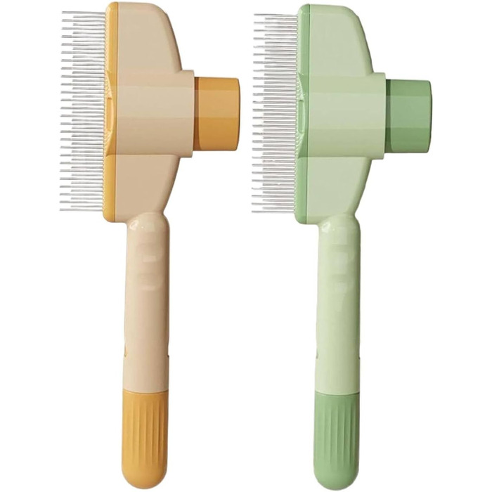 Щітка для котів та собак, видалення шерсті, з кнопкою очищення, для довгої та короткої шерсті, сіра. Інструменти для догляду за тваринами