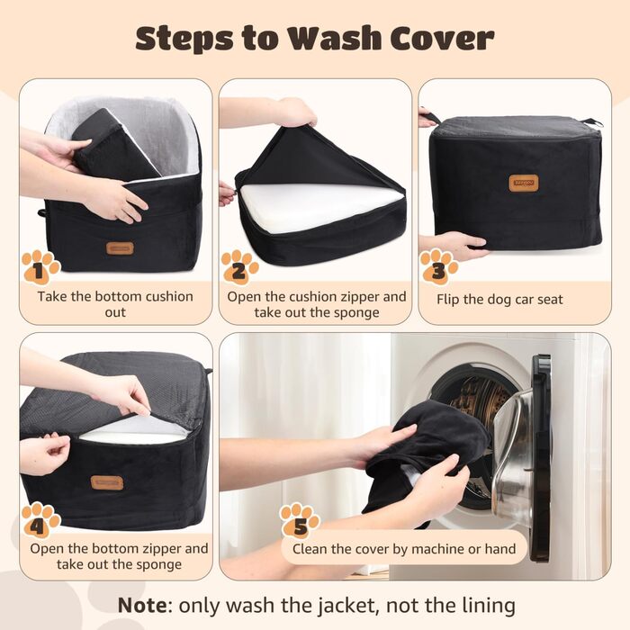 Автокрісло для собак Nobleza до 13 кг, 50x50x40 см, з підняттям, кишенями та поводок