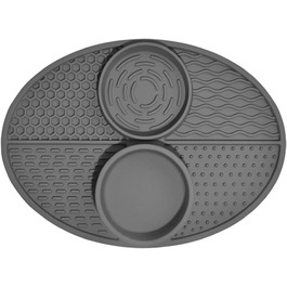 Килимок для повільного годування тварин Greabuy: для собак, котів, силікон, покращує травлення, зелений (сірий)