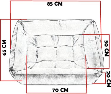 Крісло-лежанка для собак SuperKissen24: лежанка-кошик, лежанка-софа для собак великих, середніх та маленьких порід. Лежанка для тварин, розмір M, чорний та сірий колір. Матеріал: льон, 95x75 см. Можна прати.