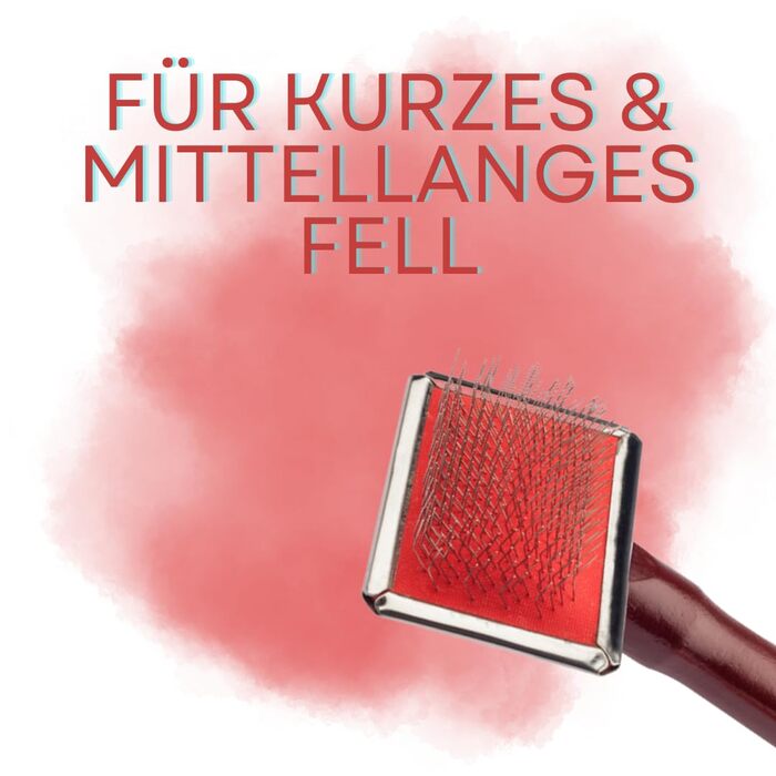 Щітка для собак EHASO Extra Lifetime Soft - м'яка грумінг-щітка для короткої та середньої шерсті, видаляє підшерсток, з нержавіючою сталею та ергономічною ручкою