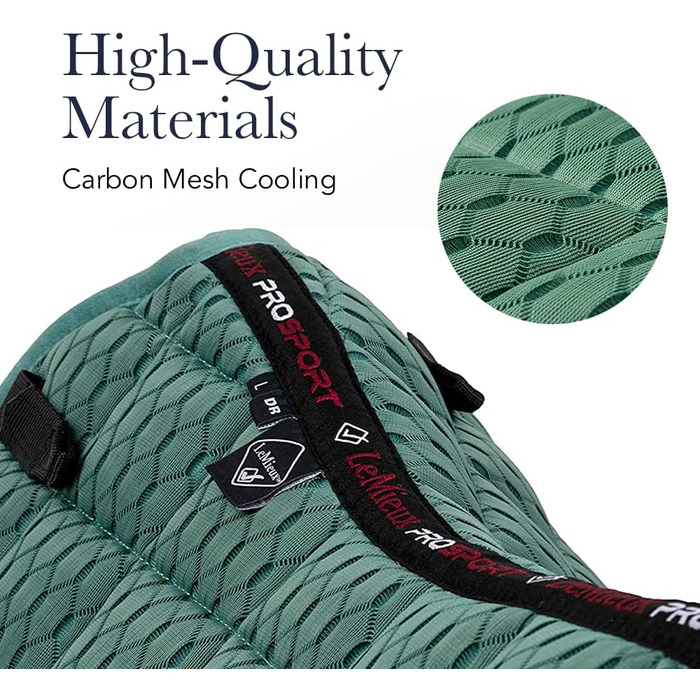 LeMieux Air Dressage Square - чорна підкова для виїздової їзди, сітка Carbon Mesh, розмір L