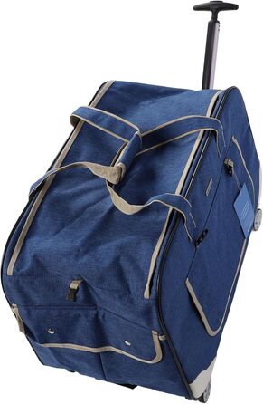 Транспортна переноска для собак, складана, велика, з колесами та телескопічною ручкою, для котів та собак до 17,5 кг (BLUE)