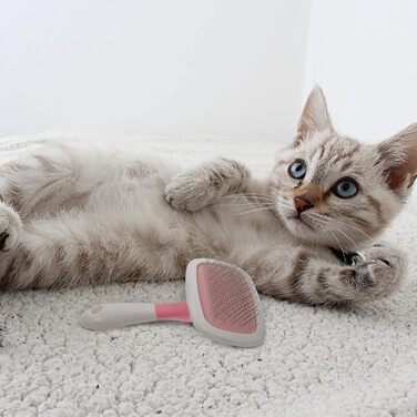 Масажна щітка для тварин ULTECHNOVO 3 шт. для котів та собак з довгим хутром, рожева