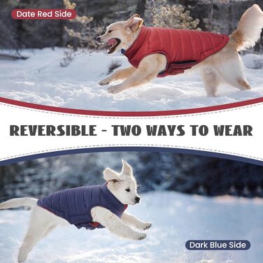 Зимовий теплий водонепроникний одяг для собак великих порід Lelepet, червоний XL