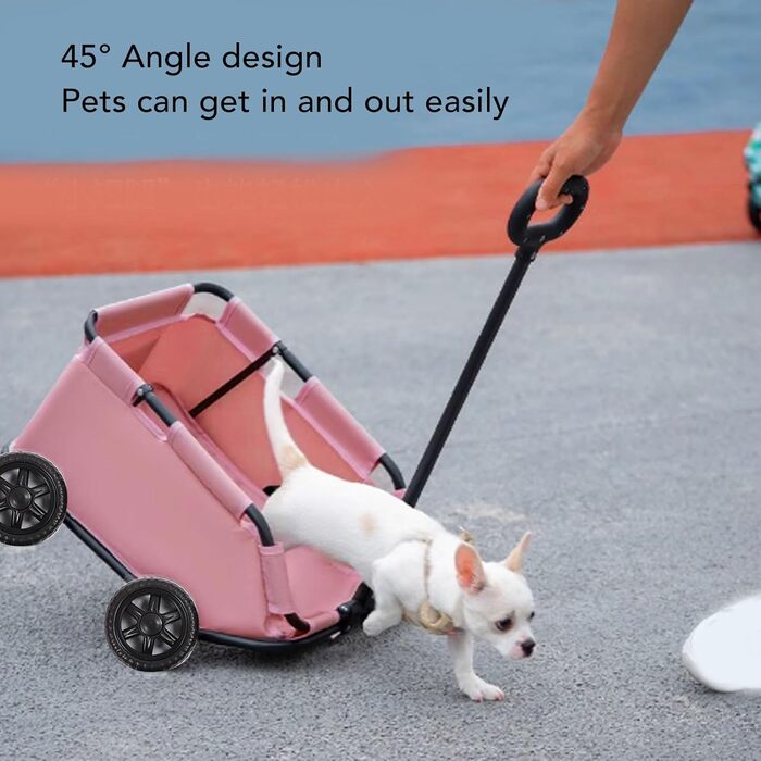 Складана візок для собак 4-Rad, Переносний дитячий візочок для домашніх тварин, візок для котів та собак, 51 x 35 x 23 см, підходить для собак, котів та інших дрібних тварин