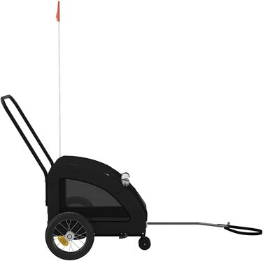 Причіп для велосипеда для собак, чорний, Oxford-Gewebe та залізо, LH57939