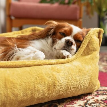 Ортопедичне ліжко для собак 4L Textil IRIS Premium-LINE, жовте, 80x60 см, з Memory Foam