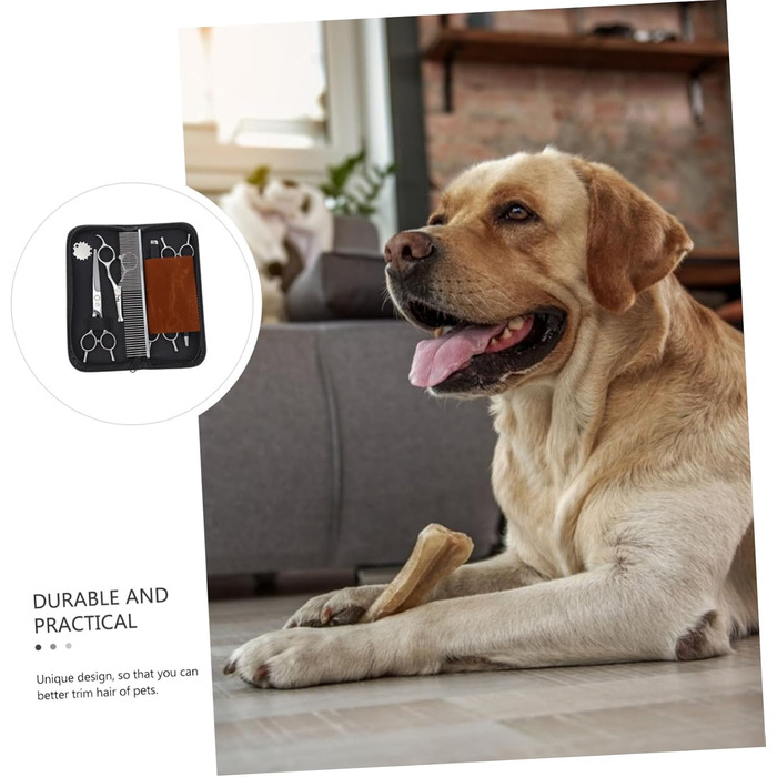 Набір для грумінгу собак BESPORTBLE: професійна ножиця та машинка для стрижки шерсті з нержавіючої сталі, безпечні закруглені кінчики для обличчя, вух та тіла