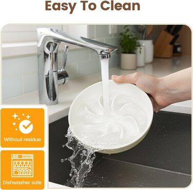 PETTOM Миска для котів протиковзаюча піднята, керамічна миска для котів, повільна годівниця для котів, миска протиковзання для котів та маленьких собак, біла миска + підставка (миска біла-квітка + підставка)