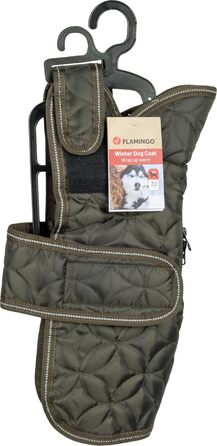Шлейка для собак Flaingo Hundeantel Winter Ushi, хакі, XXXS: тепла, водонепроникна, з флісовою підкладкою та світловідбиваючими елементами