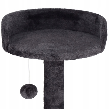 Високий кігтеточка-комплекс для котів Springos, сірий, 4 рівні, сизаль, 61-100 см