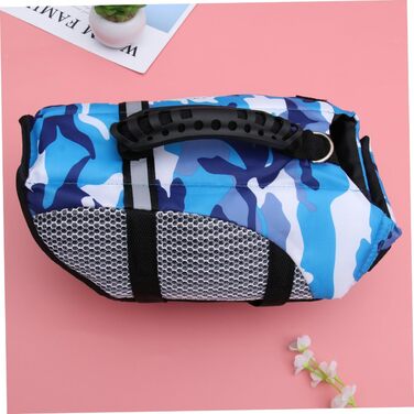 Рятувальний жилет для собак POPETPOP, регульований, дихаючий, з ручками та швидкою застібкою, XL, блакитний